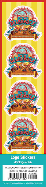 VBS 2027 On the Boardwalk Logo Stickers (Pkg of 24)