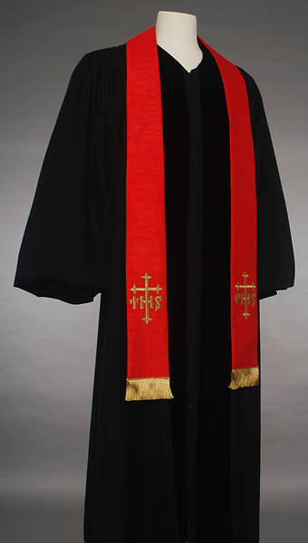 Picture of Red IHS Cross Stole