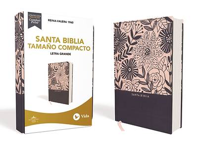 Picture of Rvr60 Santa Biblia, Letra Grande, Tamaño Compacto, Tapa Dura/Tela, Azul Floral, Edición Letra Roja