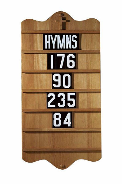Picture of Wall Mount Hymn Board - Pecan Stain