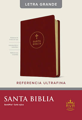 Picture of Santa Biblia Rvr60, Edición de Referencia Ultrafina, Letra Grande (Letra Roja, Sentipiel, Café Rojizo, Índice)