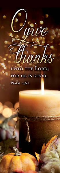 Picture of O Give Thanks 2' x 6' Vinyl Banner Psalm 136:1