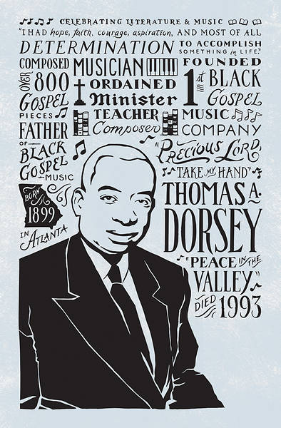 Picture of Thomas A. Dorsey Black History Month Regular Size Bulletin