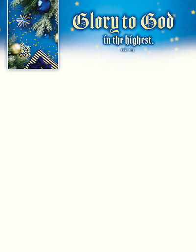 Christmas Glory to God in the Highest Letterhead