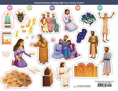 VBS 2026 Snowball Mountain Challenge Bible Story Activity Stickers (Pkg of 6)