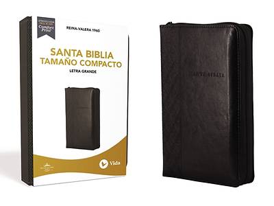 Picture of Rvr60 Santa Biblia, Letra Grande, Tamaño Compacto, Leathersoft, Negro, Edición Letra Roja