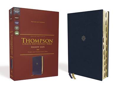 Picture of Nkjv, Thompson Chain-Reference Bible, Handy Size, Leathersoft, Navy, Red Letter, Thumb Indexed, Comfort Print