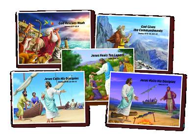 Picture of Vacation Bible School VBS 2021 Bible Story Posters Set of 5