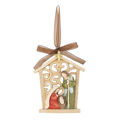 Picture of Holy Family In Creche Resin  Ornament