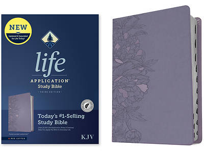 Picture of KJV Life Application Study Bible, Third Edition (Red Letter, Leatherlike, Peony Lavender, Indexed)