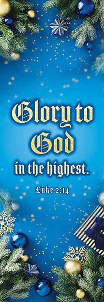 Banner Christmas Glory to God in the Highest 2x6 Fabric