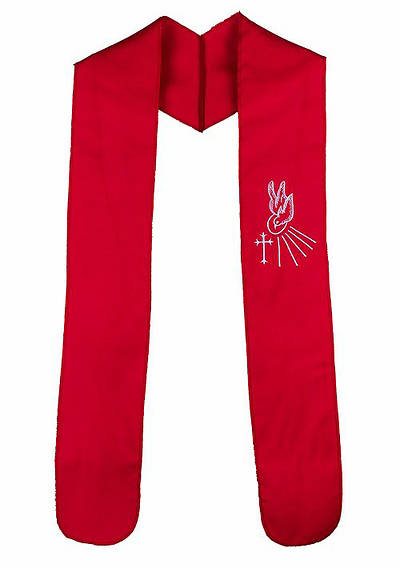 Picture of Cloth Fabric Confirmation Stole - Red