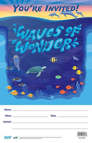 Picture of Vacation Bible School VBS 2025 Waves of Wonder Invitation Poster