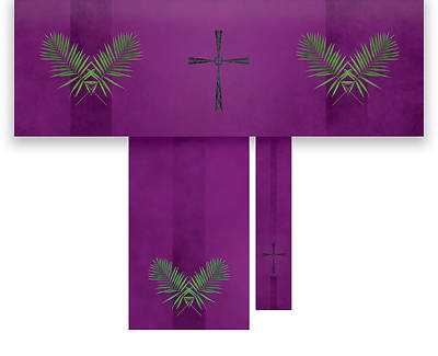 Picture of Passion Cross Economy 3-Piece Altar Set - Purple