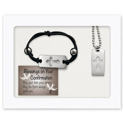 Picture of Cross Confirmation Bracelet with Necklace