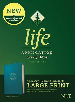 Picture of NLT Life Application Study Bible, Third Edition, Large Print (Leatherlike, Teal Blue)