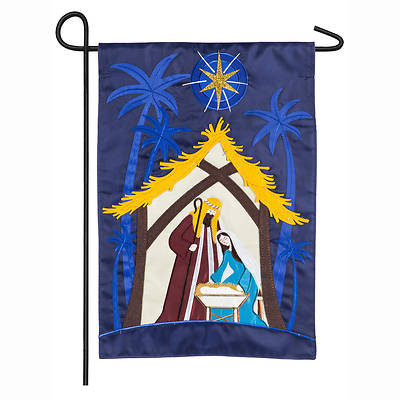 Picture of A Child Is Born Nativity Garden Applique Flag