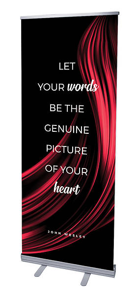 Picture of Let Your Words Color Swirl Words of Wesley Rollup Banner