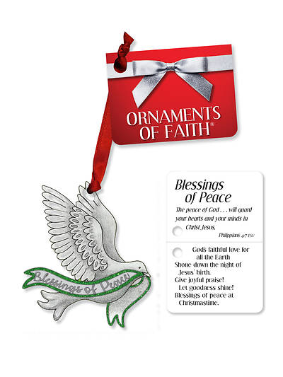 Picture of Blessings of Peace Ornament of Faith with Ribbon and Gift Tag