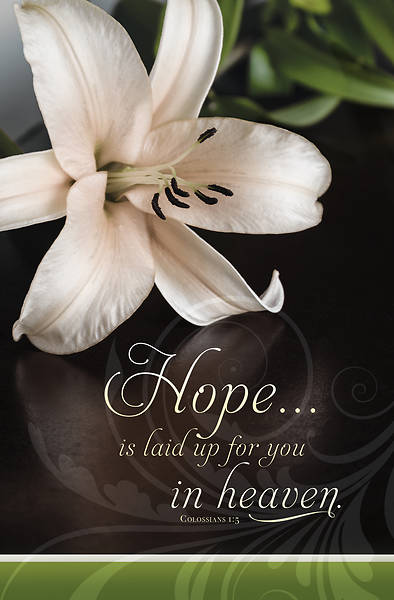 Picture of Hope is Laid Up Funeral Regular Size Bulletin (Pkg of 100)