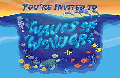 Picture of Vacation Bible School VBS 2025 Waves of Wonder Invitation Postcards PK20