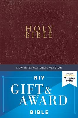 Picture of NIV Gift and Award Bible, Leather-Look, Burgundy, Red Letter Edition, Comfort Print