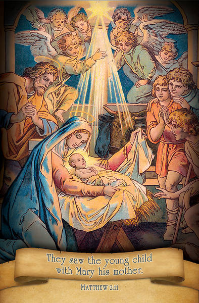 Christmas When they saw the Young Child with Mary Bulletin