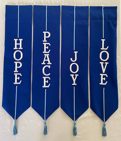 Picture of Advent Wreath Banners - Blue and White