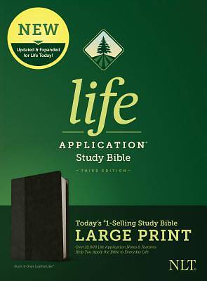 Picture of NLT Life Application Study Bible, Third Edition, Large Print (Leatherlike, Black/Onyx)