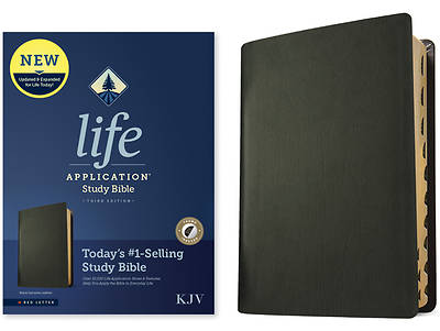 Picture of KJV Life Application Study Bible, Third Edition (Red Letter, Genuine Leather, Black, Indexed)
