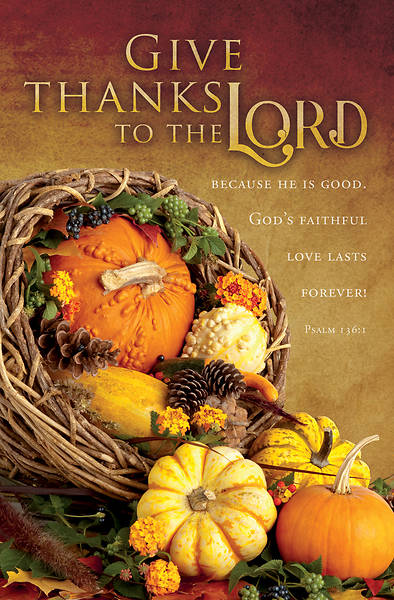 Picture of Give Thanks to The Lord Psalm 136:1 Bulletin Regular