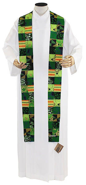 Picture of Amani Litenge Patch Overlay Stole Emerald