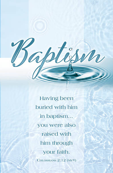 Picture of Buried With Him Baptism Regular Size Bulletin