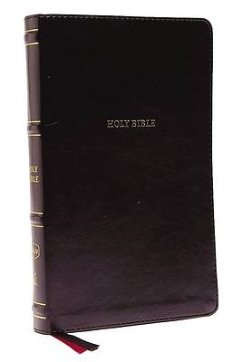 Picture of Nkjv, Thinline Bible, Leathersoft, Black, Thumb Indexed, Red Letter Edition, Comfort Print