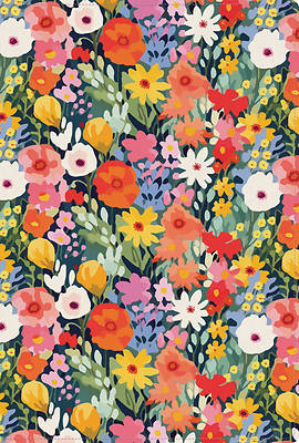 Rvr 1960 Biblia Letra Grande, Tamaño Manual, Edición Especial, Multicolor Floral, Símil Piel