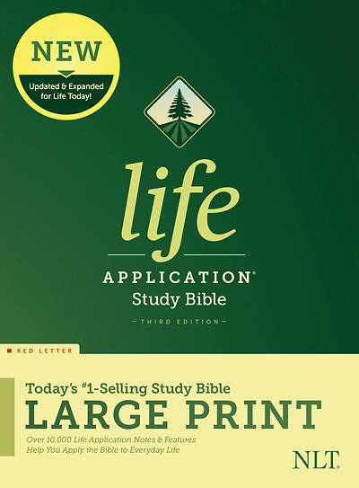 Picture of NLT Life Application Study Bible, Third Edition, Large Print (Red Letter, Hardcover)