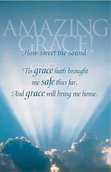 Picture of Amazing Grace Funeral Bulletin Pkg of 100
