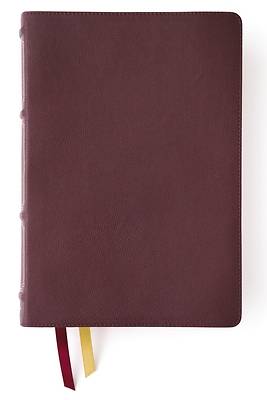 Picture of Nkjv, Thompson Chain-Reference Bible, Large Print, Genuine Leather, Cowhide, Burgundy, Red Letter, Art Gilded Edges, Thumb Indexed, Comfort Print