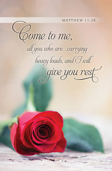 Picture of I Will Give You Rest Funeral Regular Size Bulletin