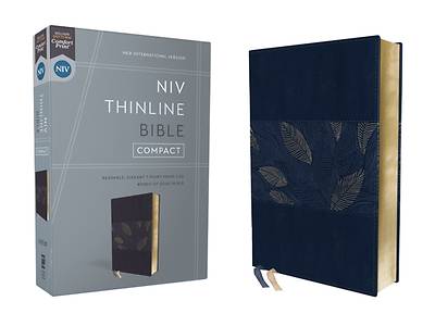 Picture of Niv, Thinline Bible, Compact, Leathersoft, Blue Floral, Red Letter, Comfort Print