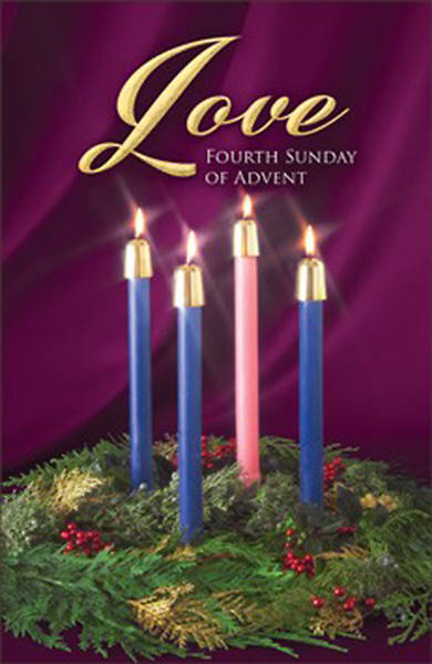 Picture of Love Fourth Sunday of Advent Candle Wreath Regular Size Bulletin