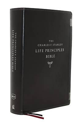 Picture of Nkjv, Charles F. Stanley Life Principles Bible, 2nd Edition, Leathersoft, Black, Indexed, Comfort Print