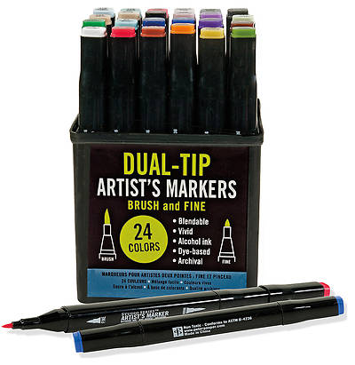 Picture of Studio Series Dual-Tip Alcohol Markers, Set of 24