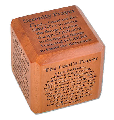 Picture of Mahogany Popular Prayers Scripture Cube