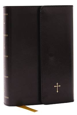 Picture of KJV Holy Bible, Compact Reference Bible, Leatherflex, Black with Flap, 53,000 Cross-References, Red Letter, Comfort Print