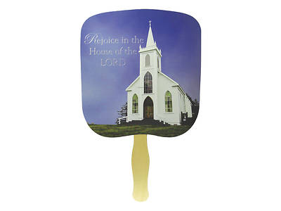 Picture of Rejoice In The House Hand Fan - Pack of 50