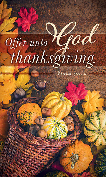 Picture of Offer Unto God Thanksgiving 3' X 5' Fabric Banner