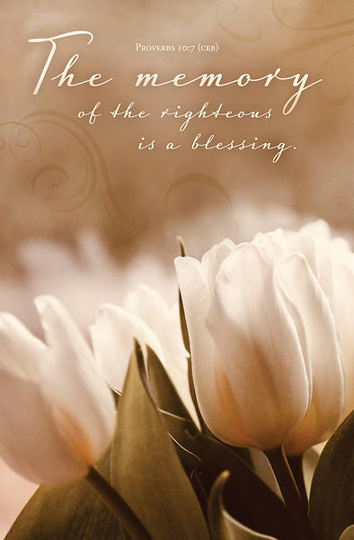 Funeral The Memory of Righteous is a Blessing Bulletin