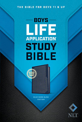 Picture of NLT Boys Life Application Study Bible, Tutone (Leatherlike, Blue/Neon/Glow)