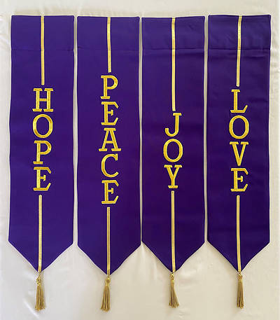 Picture of Advent Wreath Banners - Purple and Gold